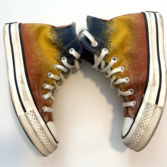 Converse Scatter Dye Sunset Dreams High-Top Sneakers Blue Orange Kids Size 3.5 - Picture 5 of 10